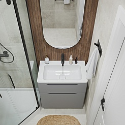 Vivon Тумба с раковиной Shelly 70 серая матовая – фотография-2